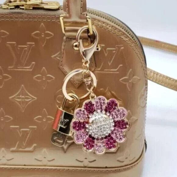 100% Auth Louis Vuitton Lock & Key with unbranded Bagcharm, Keycharm, Keychain - Picture 3 of 7